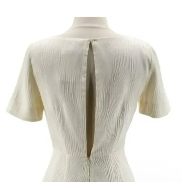 H&M Ivory Jacquard open back dress - Picture 5 of 5